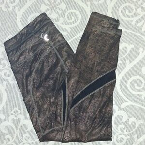 ZYIA Dark Brown Textured Leggings